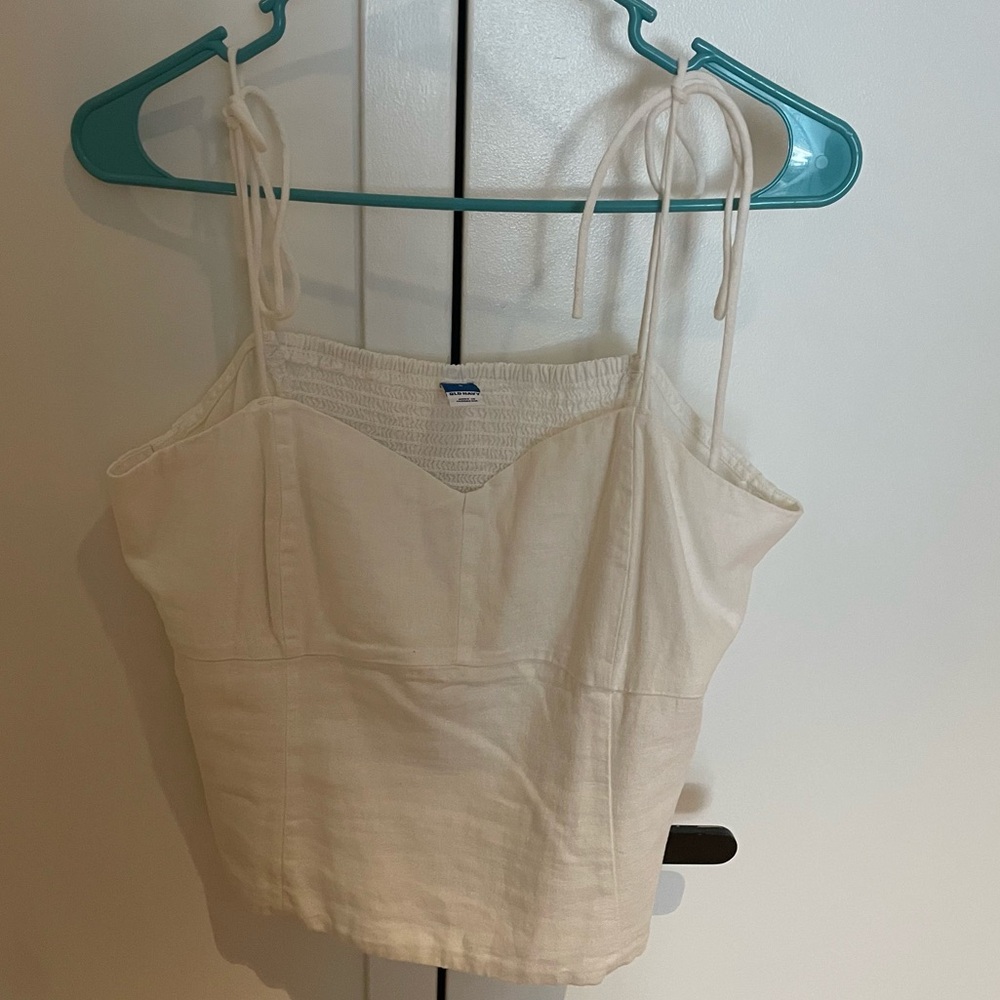 White Linen Top